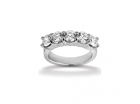 Brand New 0.85 CT Round Cut Diamond Wedding Band Ring White Gold 14 KT ...