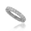 New 3.50 CT Round Cut Diamond Eternity Wedding Band Ring G/SI1 14KT White Gold