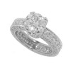 New 5.10CT Round Diamond Engagement Ring Band G/SI1 IJA Certified 14KT WhiteGold