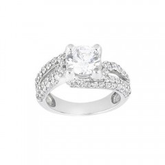 Brand New 2.20 CT Round Cut Diamond Engagement Ring 14 KT White Gold G/SI1