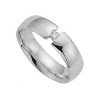 New 0.15CT Men's Round Cut Diamond Ring Wedding Band G/SI1 14KT White Gold Certf
