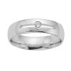New 0.17CT Men's Round Cut Diamond Ring Wedding Band G/SI1 14KT White Gold Certf