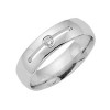 New 0.17CT Men's Round Cut Diamond Ring Wedding Band G/SI1 14KT White Gold Certf