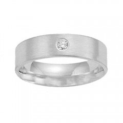 New 0.16CT Men's Round Cut Diamond Ring Wedding Band G/SI1 14KT White Gold Certf