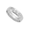 New 0.30CT Men's Round Cut Diamond Ring Wedding Band G/SI1 14KT White Gold Certf