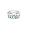 New 1.05 CT Round Cut Diamond 3 Stone Engagement Ring G/SI1 14 KT White Gold