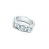 New 1.05 CT Round Cut Diamond 3 Stone Engagement Ring G/SI1 14 KT White Gold