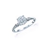 New 1.25 CT Lady's Round Cut Diamond Engagement Band Ring 14 KT White Gold G/SI1