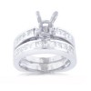 New 1.40CT Princess Cut Diamonds Engagement Ring Band Set G/SI1 14KT White Gold