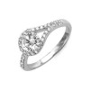New 1.50 CT Lady's Round Cut Diamond Engagement Band Ring 14 KT White Gold G/SI1