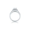 New 1.50CT Princess Round Cut Diamond Engagement Ring 14 KT White Gold G/SI1