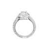 New 1.70 CT Oval and Round Cut Diamond Engagement Ring 14 KT White Gold G/SI1