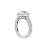 New 1.70 CT Oval and Round Cut Diamond Engagement Ring 14 KT White Gold G/SI1