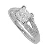 New 2.14CT Princess Cut Diamond Engagement Ring 14KT White Gold G/SI1 Certified