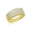 New 2.20CT Princess Cut Diamond Anniversary Ring Band 14K Yellow Gold G/SI1 Cert