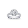New 2.20 CT Round Cut Diamond Engagement Ring in Pave G/SI1 14 KT White Gold