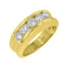 New 2.50 CT Men's Round Cut Diamond Ring Wedding Band 14K Yellow Gold G/SI1