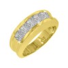 New 3.00 CT Men's Princess Cut Diamond Ring Wedding Band 14KT White Gold G/SI1