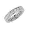 New 4.00 CT Round Cut Diamond Eternity Wedding Band Ring G/SI1 14KT White Gold