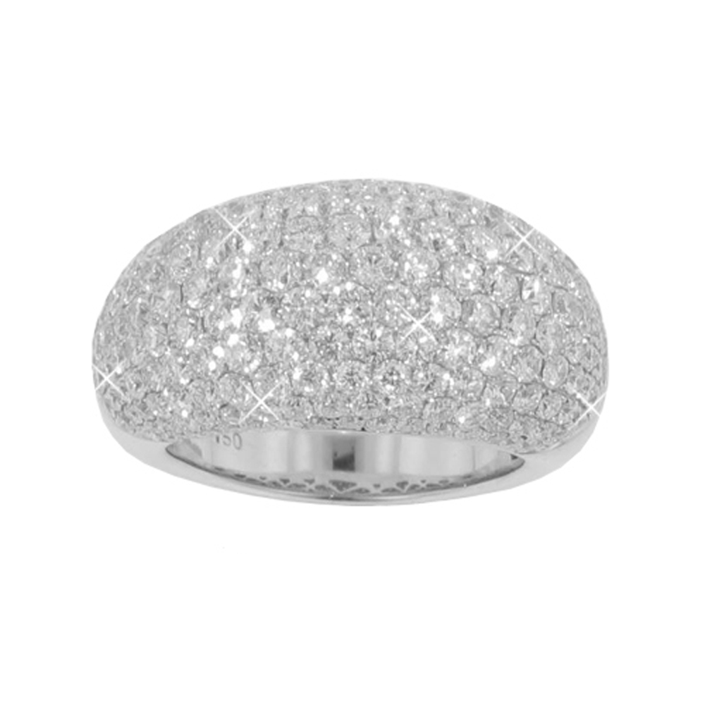 New 5.50 CT Round Anniversary Ring Band Cocktail Ring Pave Set F/VS2 14KT Gold