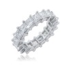 New 6.00 CT Princess Cut Diamond Eternity Wedding Band Ring 14 KT White Gold G/SI1