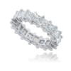 New 6.00 CT Princess Cut Diamond Eternity Wedding Band Ring 14 KT White Gold G/SI1