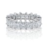 New 6.00 CT Princess Cut Diamond Eternity Wedding Band Ring 14 KT White Gold G/SI1