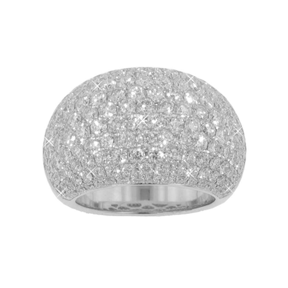 New 6.50 CT Round Anniversary Ring Band Cocktail Ring Pave Set F/VS2 14KT Gold