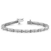 5.04 ct Ladies Round Cut Diamond Tennis Bracelet ( Color G Clarity SI-1) in 14 kt White Gold