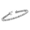 5.04 ct Ladies Round Cut Diamond Tennis Bracelet ( Color G Clarity SI-1) in 14 kt White Gold