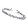 3.10 ct Ladies Round Cut Diamond Tennis Bracelet ( Color G Clarity SI-1) in 14 kt White Gold