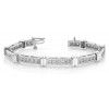 4.14 ct Ladies Round Cut Diamond Tennis Bracelet ( Color G Clarity SI-1) in 14 kt White Gold