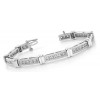 4.14 ct Ladies Round Cut Diamond Tennis Bracelet ( Color G Clarity SI-1) in 14 kt White Gold