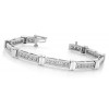 4.14 ct Ladies Round Cut Diamond Tennis Bracelet ( Color G Clarity SI-1) in 14 kt White Gold