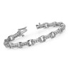 4.00 ct Ladies Round Cut Diamond Tennis Bracelet ( Color G Clarity SI-1) in 14 Kt White Gold
