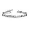 4.31 ct Ladies Round Cut Diamond Tennis Bracelet ( Color G Clarity SI-1) in 14 kt White Gold