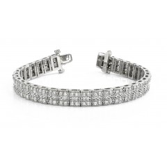 6.00 ct Diamond Tennis  Bracelet (Color G Clarity SI-1) in 14 kt White Gold