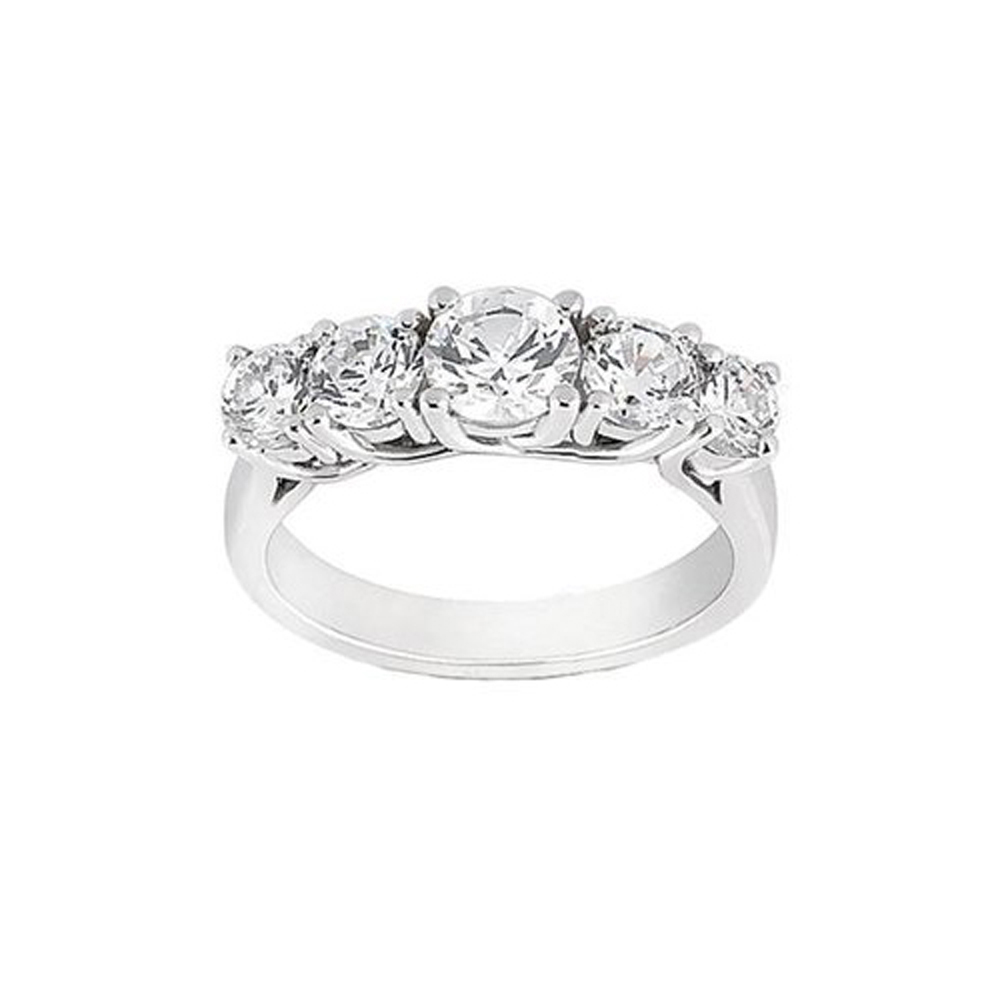 Brand New 1.25 CT Round Cut Diamond Wedding Eternity Band Ring White Gold G/SI1