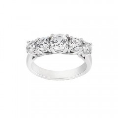 Brand New 1.25 CT Round Cut Diamond Wedding Eternity Band Ring White Gold G/SI1