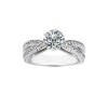 Brand New 1.30 CT Round Cut Diamond Engagement Ring 14 KT White Gold G/SI1