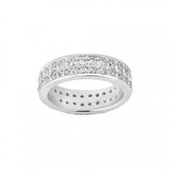 Brand New 3.00 CT Round Cut Diamond Eternity Wedding Band Ring White Gold G/SI1