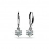0.60ct Ladies Round Cut Diamond Drop Dangle Earrings (Color G Clarity SI-1) 14kt White Yellow Gold