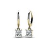 New 2.00 CT Lady's Princess Cut Diamond Drop Dangle Stud Earrings 14KT W/Y Gold