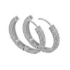 1.00ct Round Cut Diamonds Hoops Huggies Earrings G/Si1
