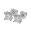 1.03ct Princess Diamonds Studs Earrings Platinum F/VS2