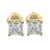 1.03ct Princess Diamonds Studs Earrings Platinum F/VS2