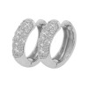 1.25ct Round Cut Eternity Diamond Hoops Huggie Earrings