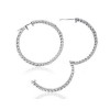 1.40 CT Round Cut Diamonds Hoops Huggies Earrings G/SI1