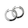 1.75ct Round Cut Pave Diamonds Hoops Huggies Earrings