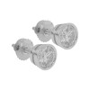 1.92ct Round Cut Diamonds Studs Earrings Bezel Set Gal